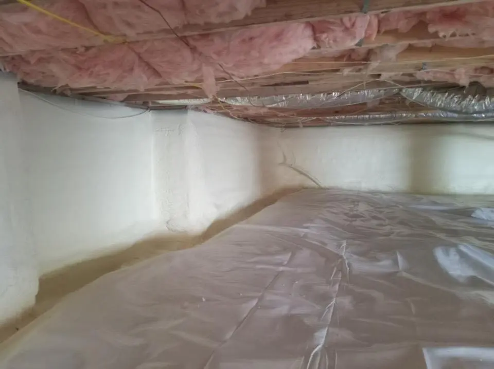 Crawl space encapsulation with closed-cell spray foam for Spray Foam Roofing in Traverse City
